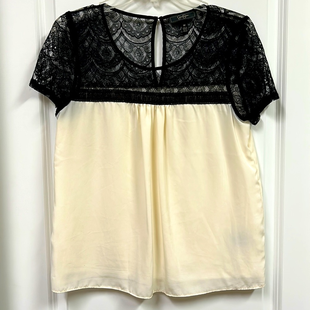 Jessica Simpson Lace Accented Top